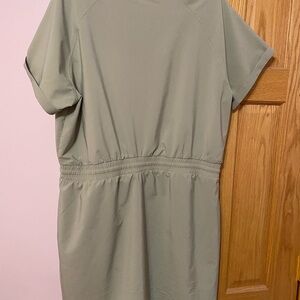 T-shirt type dress with a drawstring waist